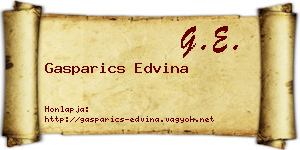Gasparics Edvina névjegykártya